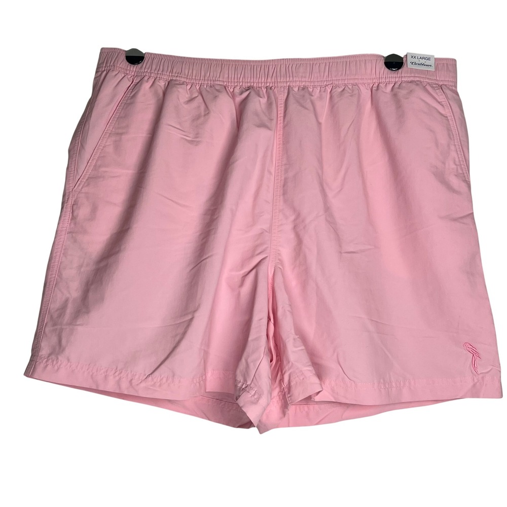 Caribbean Roundtree & Yorke Pink Womens Swim Shorts XXL NWT Mesh Lined
